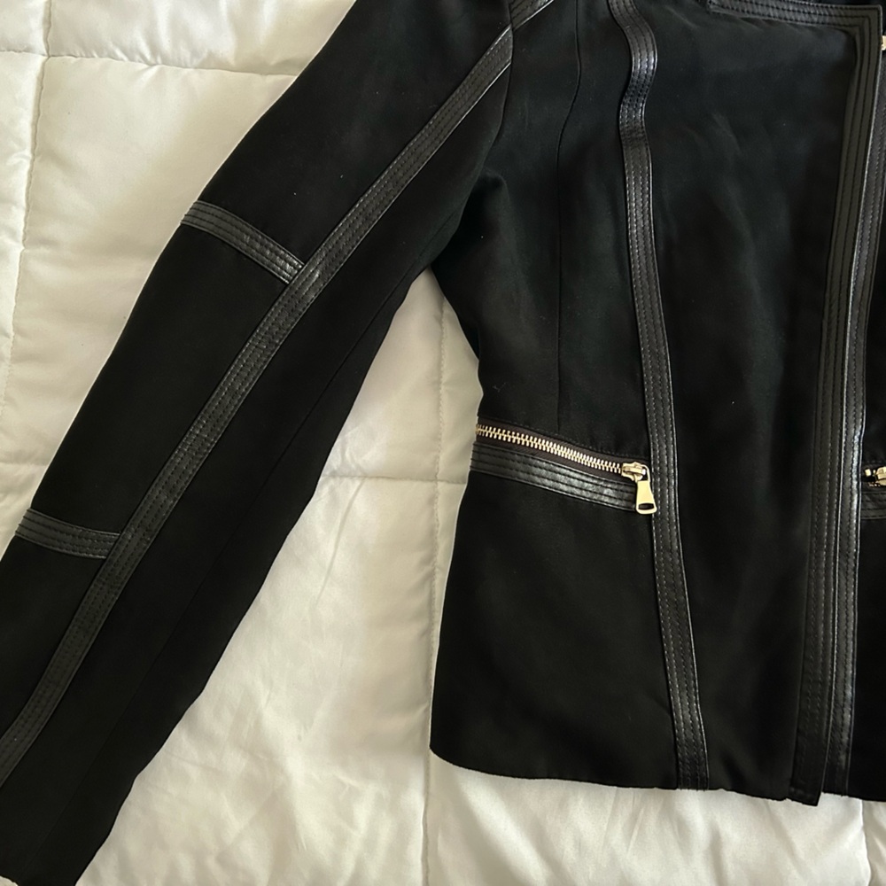 Faux Suede Asymmetrical Jacket - Picture 2 of 3